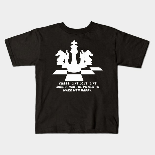 Chess Player Kids T-Shirt by BaliChili